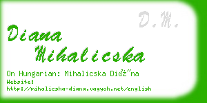 diana mihalicska business card